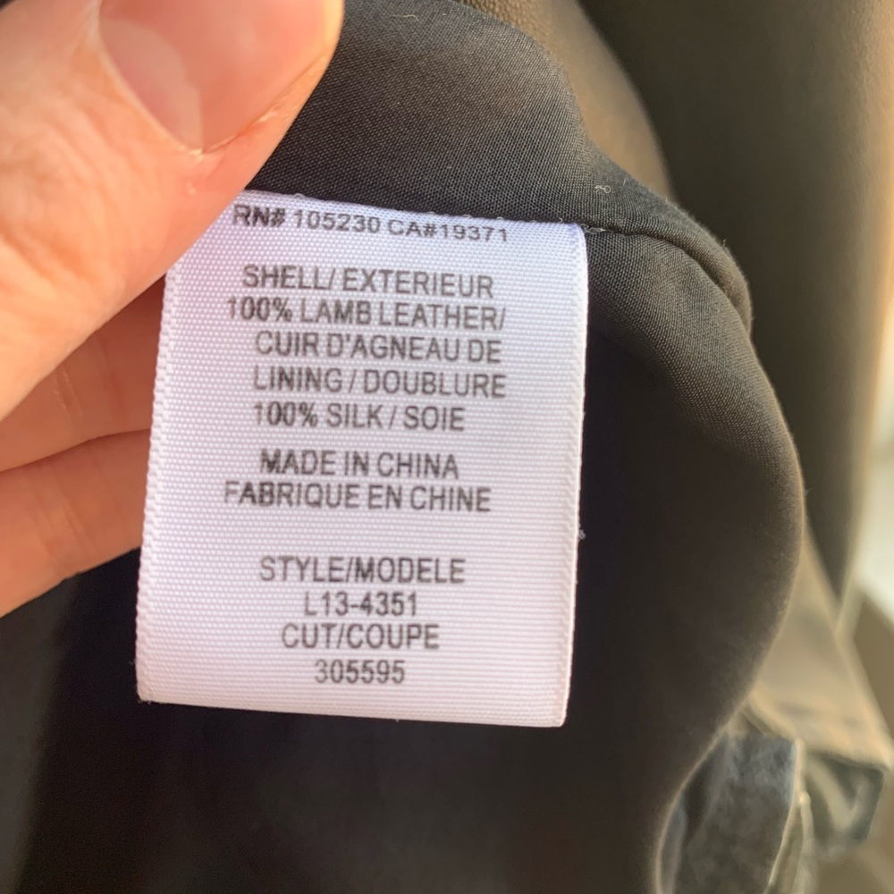 Joie Black Leather and Silk Jacket - Picture 11 of 13